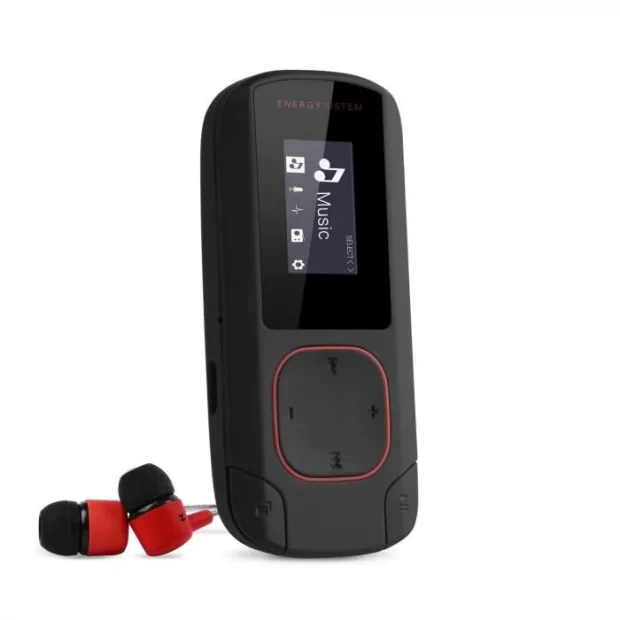 MP3 Player Energy Clip Mint Bluetooth MicroSD Slot BT 4.1 8GB Negru