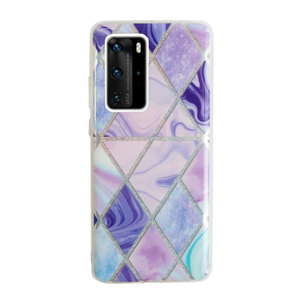 Husa Cover Silicon Geometric pentru Huawei P40 Pro Bulk Mov thumb