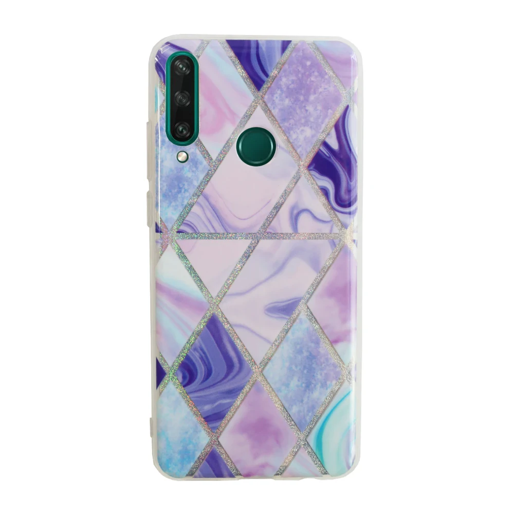 Husa Cover Silicon Geometric pentru Huawei Y6P Mov thumb