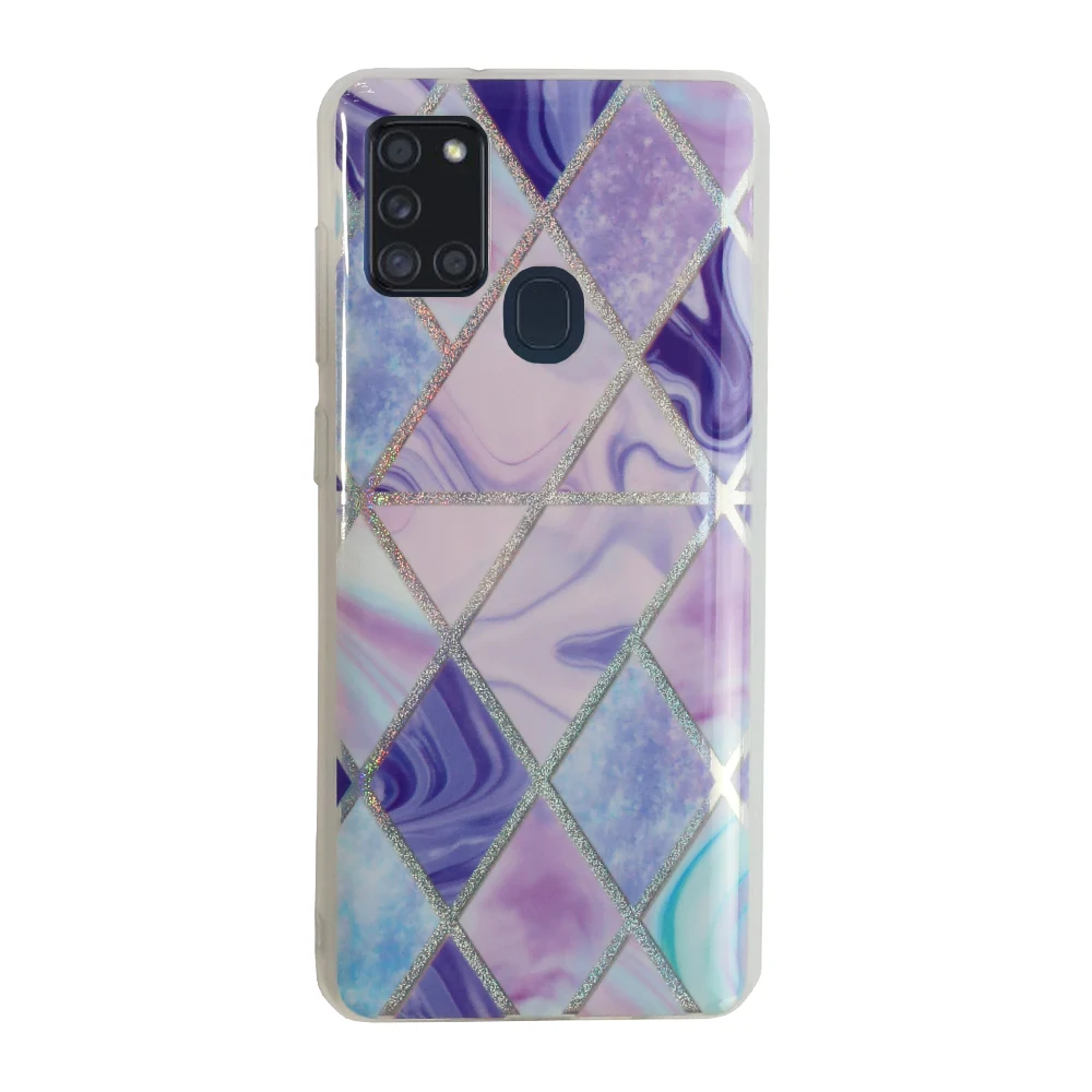 Husa Cover Silicon Geometric pentru Samsung Galaxy A21s Bulk Mov thumb