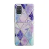 Husa Cover Silicon Geometric pentru Samsung Galaxy A71 Mov