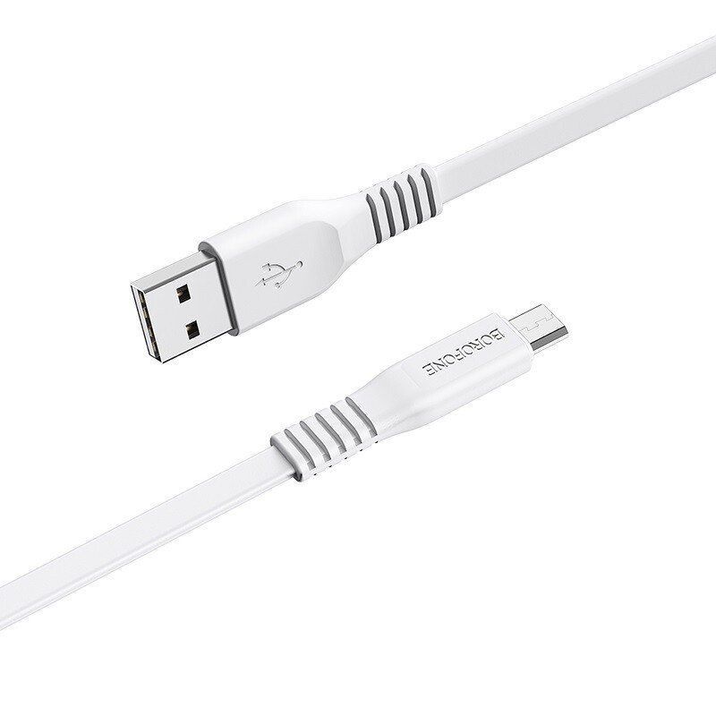 Cablu Date Micro Usb Borofone BX23 Wide 1m Alb thumb