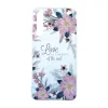 Husa Cover Silicon Fashion pentru Huawei Nova 5T Transparent Flori Roz