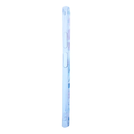 Husa Cover Silicon Fashion pentru Huawei P40 Lite Transparent Flori Roz
