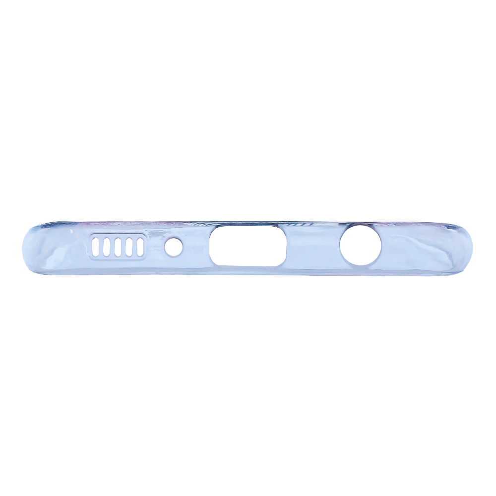 Husa Cover Silicon Fashion pentru Samsung Galaxy A41 Bulk Transparent Flori Roz thumb