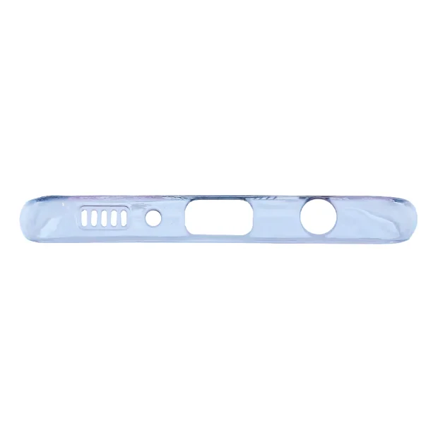 Husa Cover Silicon Fashion pentru Samsung Galaxy A41 Bulk Transparent Flori Roz