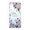 Husa Cover Silicon Fashion pentru Samsung Galaxy A41 Bulk Transparent Flori Roz