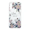 Husa Cover Silicon Fashion pentru Samsung Galaxy A50 Transparent Flori Roz