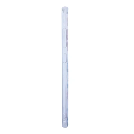 Husa Cover Silicon Fashion pentru Samsung Galaxy A51 Bulk Transparent Flori Roz