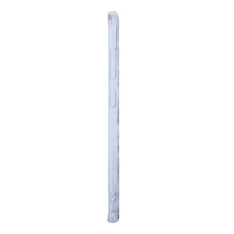 Husa Cover Silicon Fashion pentru Samsung Galaxy S20 Transparent Flori Roz