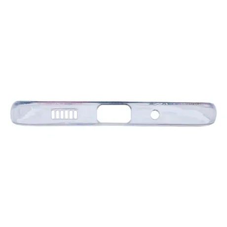 Husa Cover Silicon Fashion pentru Samsung Galaxy S20 Plus Transparent Flori Roz