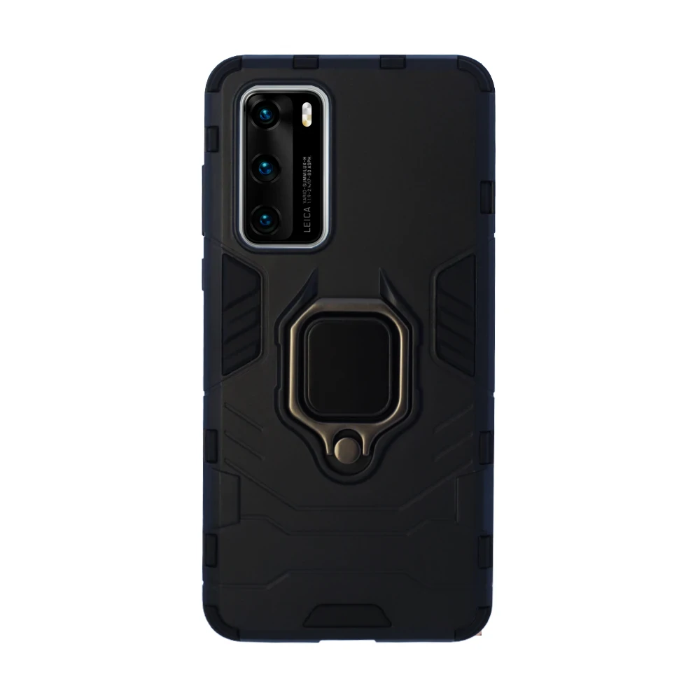 Husa Cover Hard Ring Armor pentru Huawei P40 Negru thumb