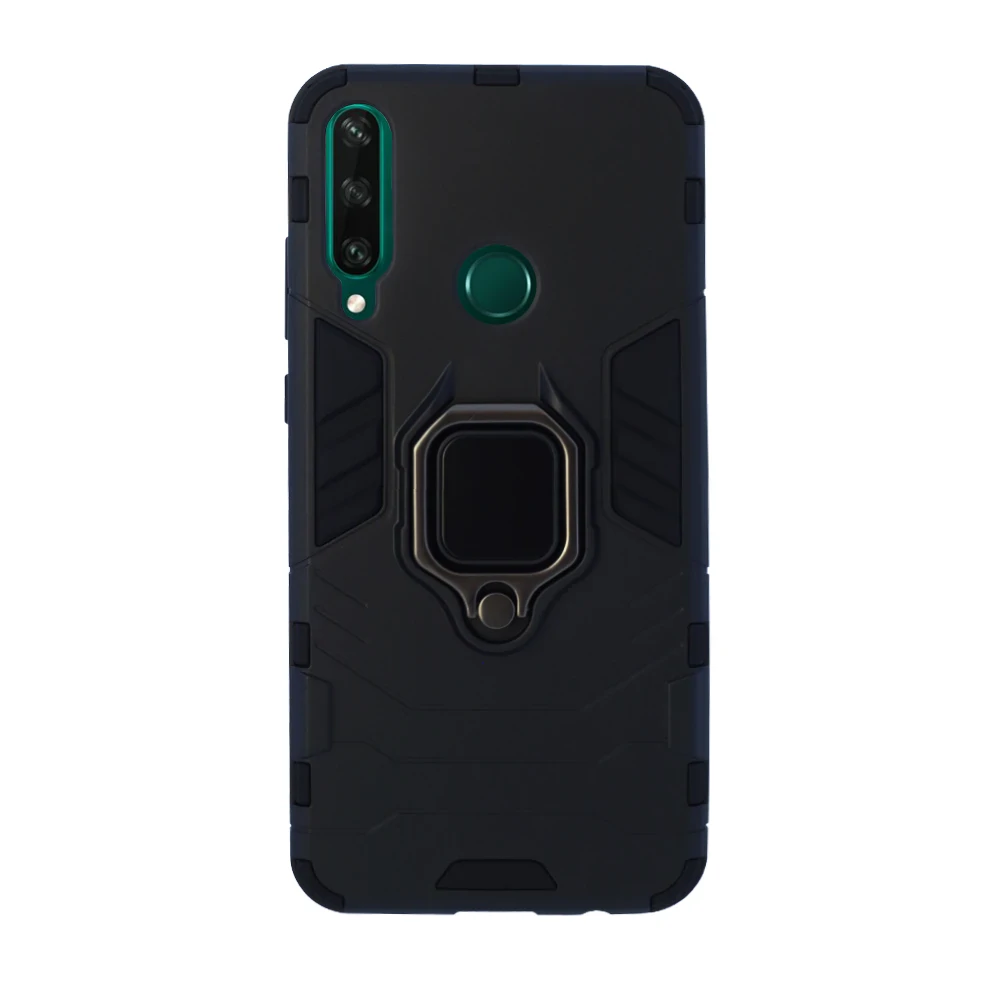 Husa Cover Hard Ring Armor pentru Huawei Y6P Negru thumb