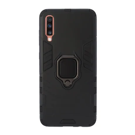 Husa Cover Hard Ring Armor pentru Samsung Galaxy A70 Negru