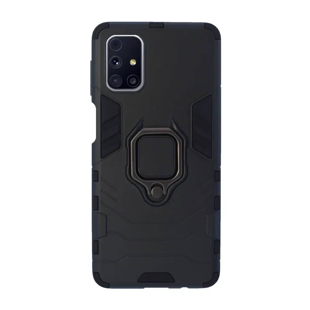 Husa Cover Hard Ring Armor pentru Samsung Galaxy M31s Negru