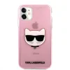 Husa Karl Lagerfeld Choupette Glitter pentru iPhone 11 Roz