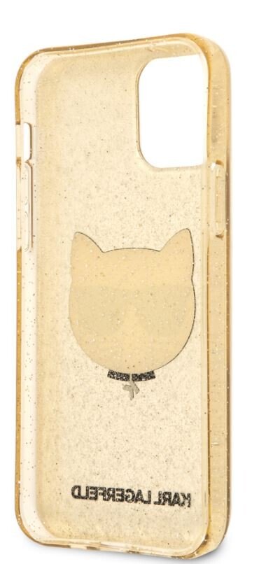 Husa Karl Lagerfeld Choupette Glitter pentru iPhone 12 mini Auriu thumb