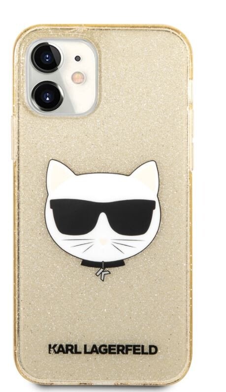 Husa Karl Lagerfeld Choupette Glitter pentru iPhone 12 mini Auriu thumb