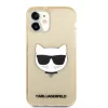 Husa Karl Lagerfeld Choupette Glitter pentru iPhone 12 mini Auriu