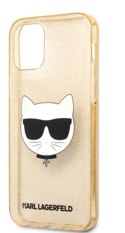 Husa Karl Lagerfeld Choupette Glitter pentru iPhone 12 mini Auriu thumb