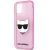 Husa Karl Lagerfeld Choupette Glitter pentru iPhone 12 mini Roz