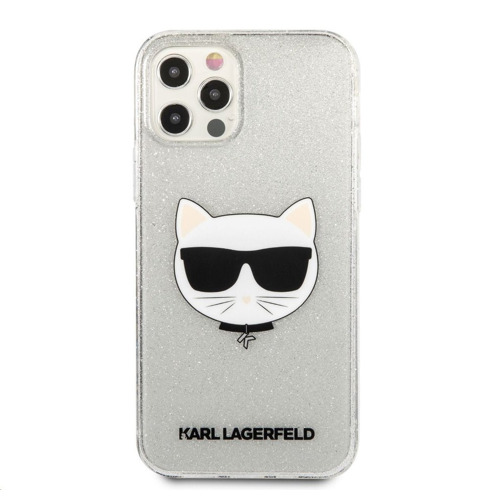 Husa Karl Lagerfeld Choupette Glitter pentru iPhone 12 Pro Max Argintiu thumb