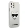 Husa Karl Lagerfeld Choupette Glitter pentru iPhone 12 Pro Max Argintiu