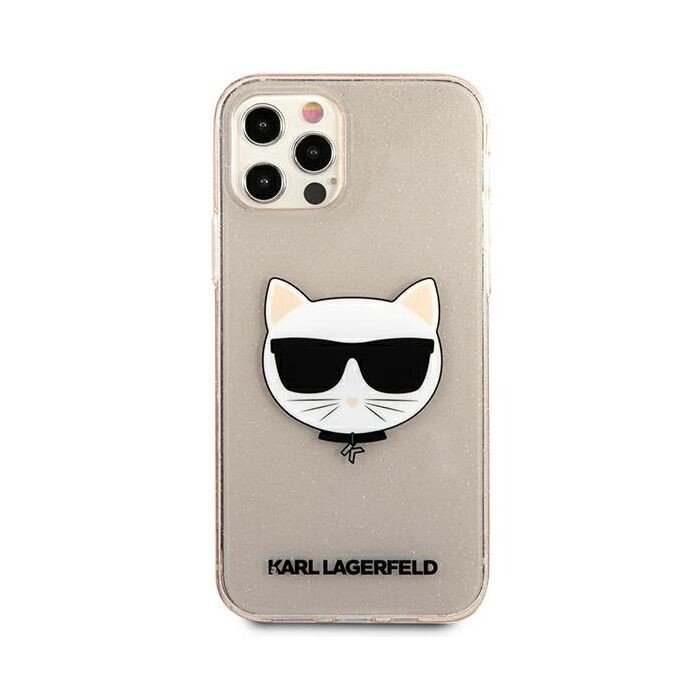 Husa Karl Lagerfeld Choupette Glitter pentru iPhone 12 Pro Max Auriu thumb