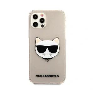 Husa Karl Lagerfeld Choupette Glitter pentru iPhone 12 Pro Max Auriu