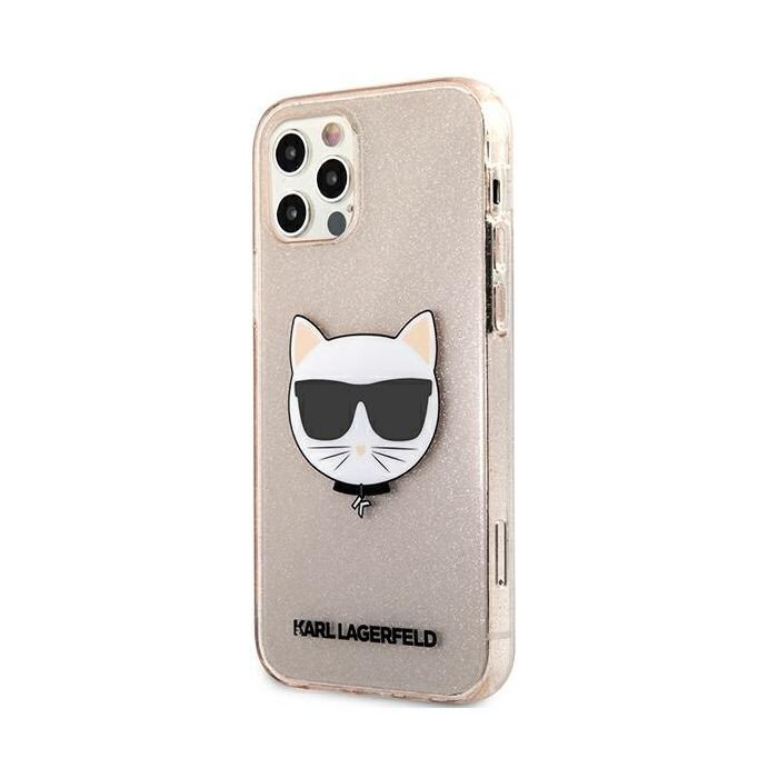 Husa Karl Lagerfeld Choupette Glitter pentru iPhone 12 Pro Max Auriu thumb