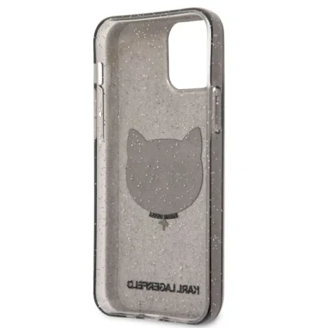 Husa Karl Lagerfeld Choupette Glitter pentru iPhone 12 Pro Max Negru