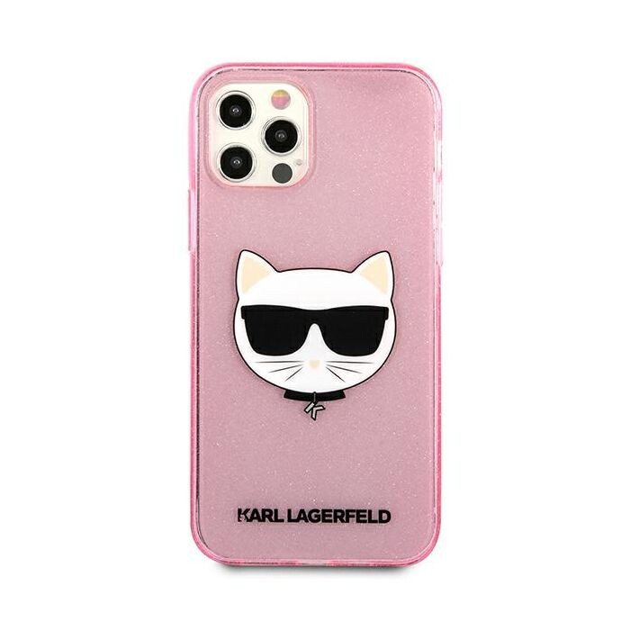 Husa Karl Lagerfeld Choupette Glitter pentru iPhone 12 Pro Max Roz thumb