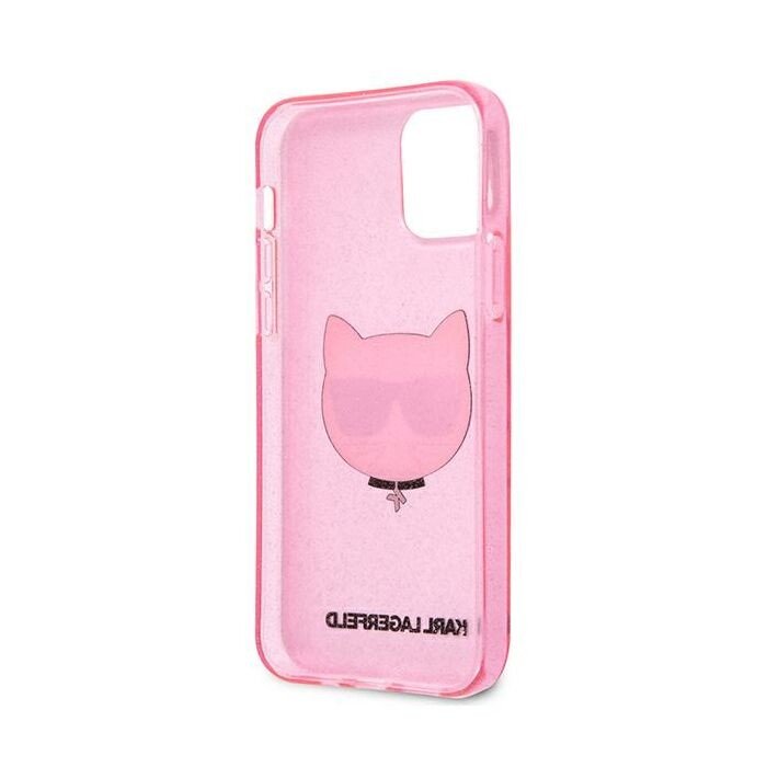 Husa Karl Lagerfeld Choupette Glitter pentru iPhone 12 Pro Max Roz thumb