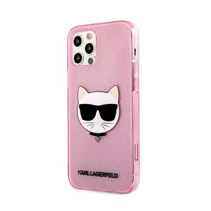 Husa Karl Lagerfeld Choupette Glitter pentru iPhone 12 Pro Max Roz thumb