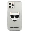 Husa Karl Lagerfeld Choupette Glitter pentru iPhone 12/iPhone 12 Pro Argintiu