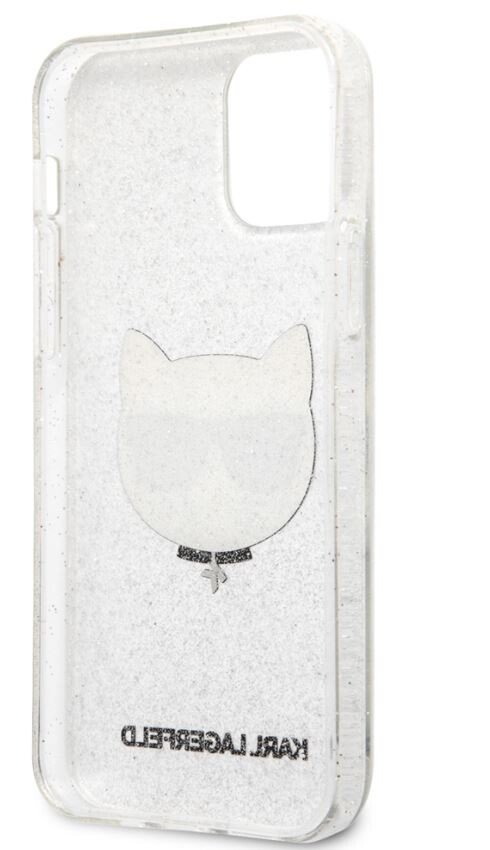 Husa Karl Lagerfeld Choupette Glitter pentru iPhone 12/iPhone 12 Pro Argintiu thumb