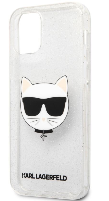 Husa Karl Lagerfeld Choupette Glitter pentru iPhone 12/iPhone 12 Pro Argintiu thumb