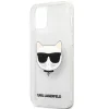 Husa Karl Lagerfeld Choupette Glitter pentru iPhone 12/iPhone 12 Pro Argintiu