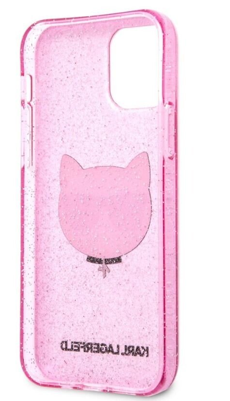 Husa Karl Lagerfeld Choupette Glitter pentru iPhone 12/iPhone 12 Pro Roz thumb