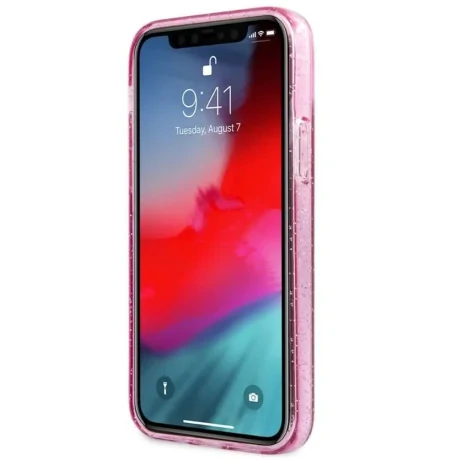Husa Karl Lagerfeld Choupette Glitter pentru iPhone 12/iPhone 12 Pro Roz
