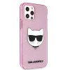 Husa Karl Lagerfeld Choupette Glitter pentru iPhone 12/iPhone 12 Pro Roz