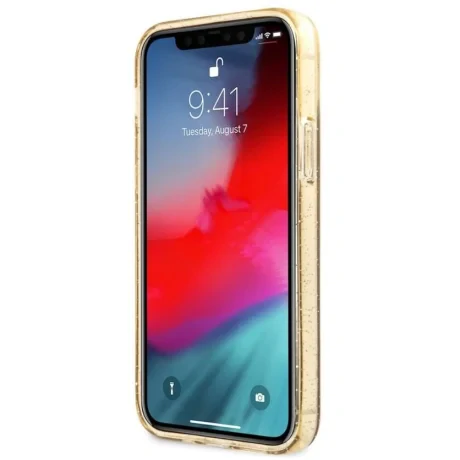 Husa Karl Lagerfeld Choupette Glitter pentru iPhone 12/iPhone 12 Pro Auriu