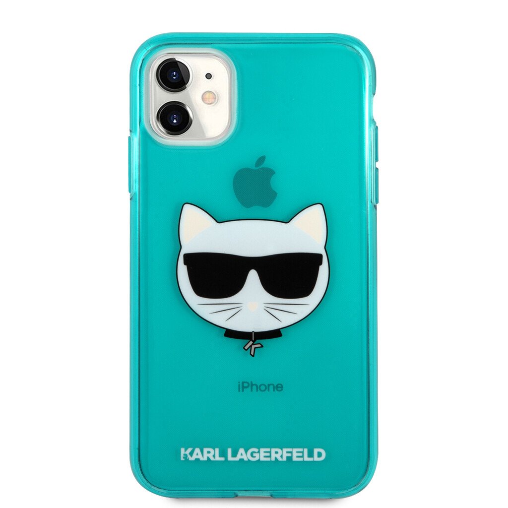 Husa Karl Lagerfeld Choupette Head pentru iPhone 11 Albastru thumb