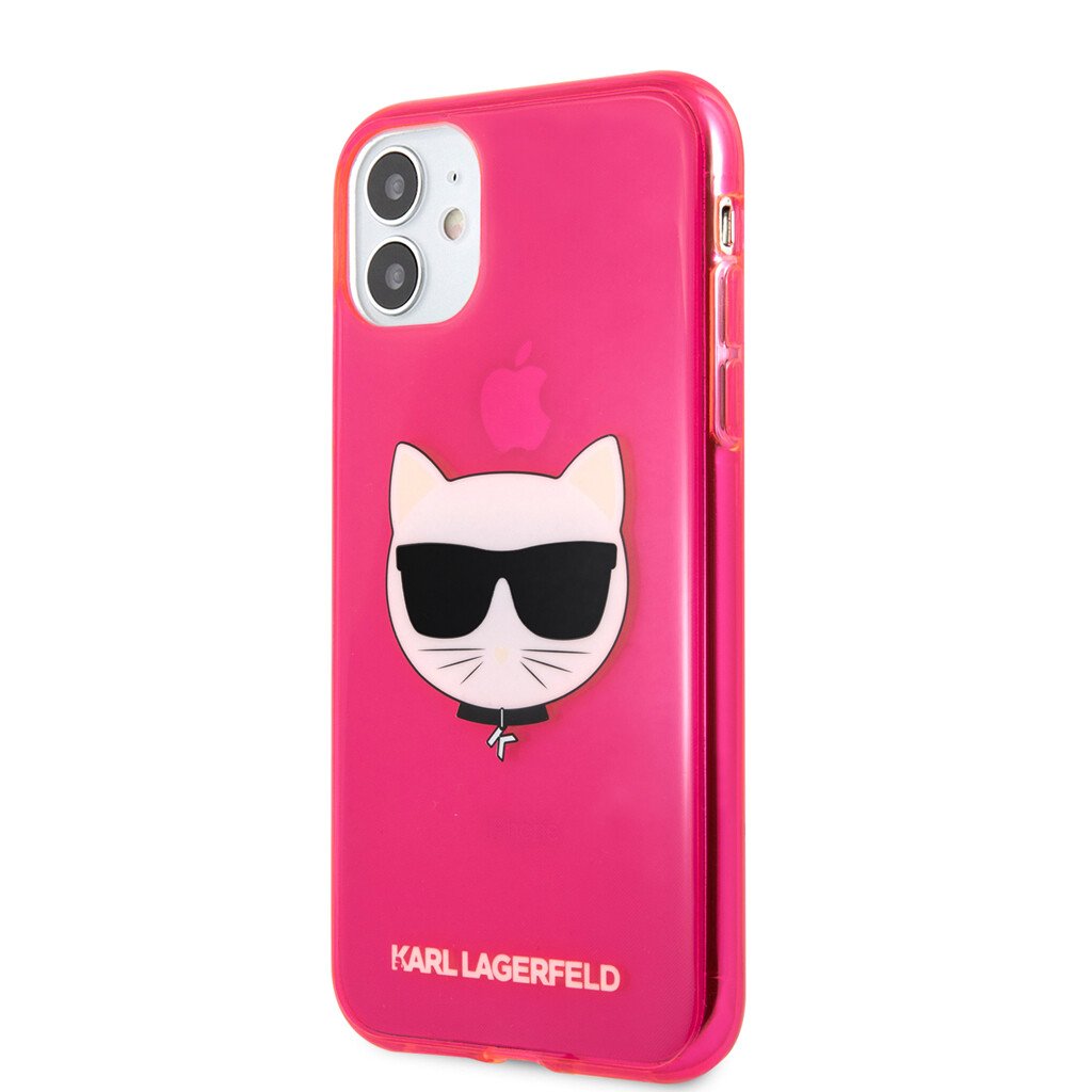 Husa Karl Lagerfeld Choupette Head pentru iPhone 11 Roz thumb