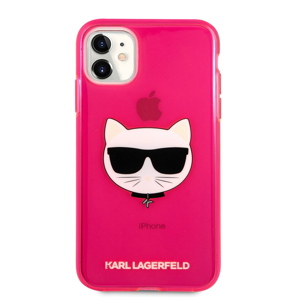 Husa Karl Lagerfeld Choupette Head pentru iPhone 11 Roz thumb