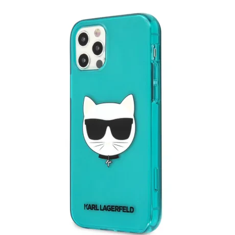 Husa Karl Lagerfeld Choupette Head pentru iPhone 12 Pro Max Albastru