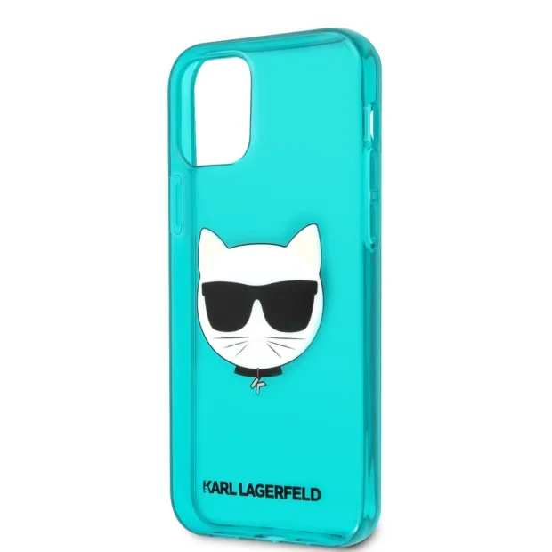 Husa Karl Lagerfeld Choupette Head pentru iPhone 12 Pro Max Albastru