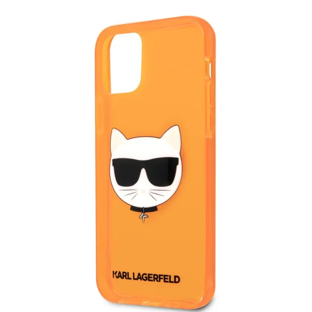 Husa Karl Lagerfeld Choupette Head pentru iPhone 12 Pro Max Portocaliu