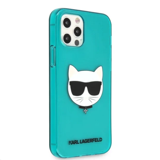 Husa Karl Lagerfeld Choupette Head pentru iPhone 12/iPhone 12 Pro Albastru
