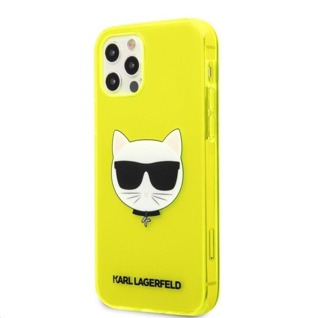 Husa Karl Lagerfeld Choupette Head pentru iPhone 12/iPhone 12 Pro Yellow